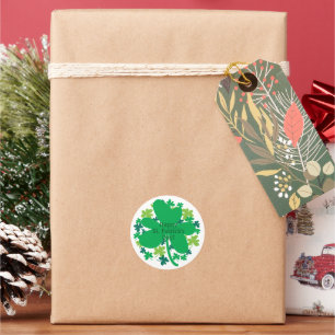 Gelukkige St. Patrick's Day Shamrock Clover Sticke Ronde Sticker