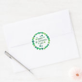 Gelukkige St. Patrick's Day Shamrock Krans Sticker (Envelop)