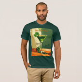 Gelukkige St. Patrick's Day Shamrock Martini  T-shirt (Voorkant volledig)