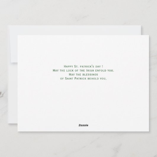 Gelukkige St. Patrick's Day Shamrocks familie 1 fo Feestdagenkaart (Achterkant)