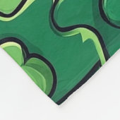Gelukkige St. Patrick's Day Shamrocks Puzzel Fleece Deken (Hoek)
