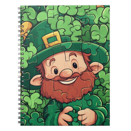 Gelukkige St. Patrick's Day Shamrocks Puzzel Notitieboek (Voorkant)