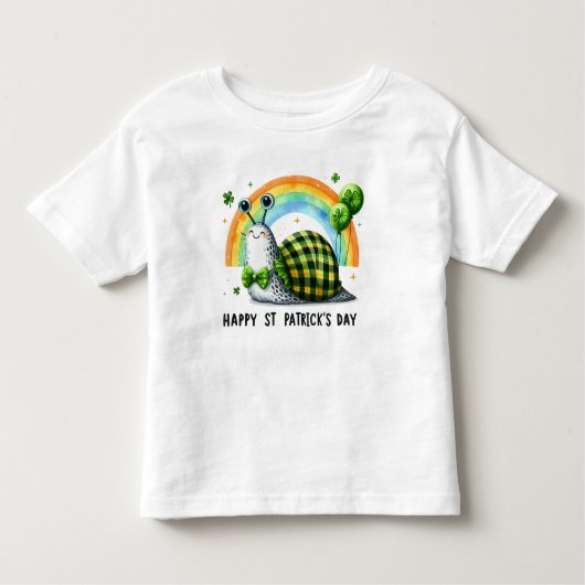 Gelukkige St. Patrick's Day Snail Kinder Shirts (Voorkant)
