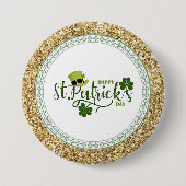 Gelukkige St. Patrick's Day, vakantieontwerp, Ronde Button 7,6 Cm (Voorkant)
