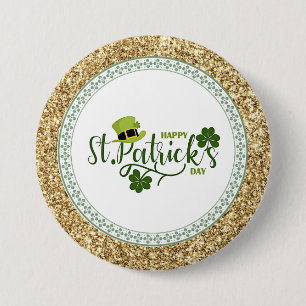 Gelukkige St. Patrick's Day, vakantieontwerp, Ronde Button 7,6 Cm