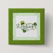 Gelukkige St. Patrick's Day, vakantieontwerp, Vierkante Button 5,1 Cm (Voorkant)
