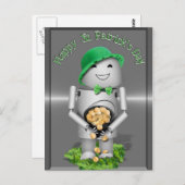 Gelukkige St. Patrick's Day van Little Robo-x9 Briefkaart (Voorkant / Achterkant)