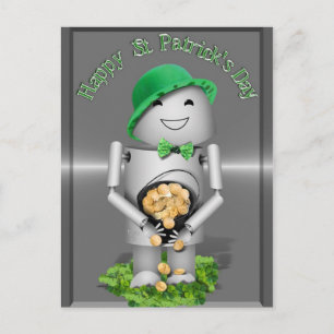 Gelukkige St. Patrick's Day van Little Robo-x9 Briefkaart