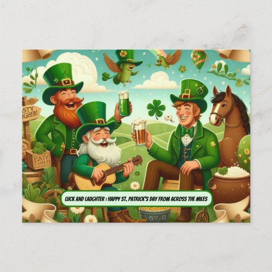 Gelukkige St. Patrick's Day van Over de Miles Briefkaart (Voorkant)