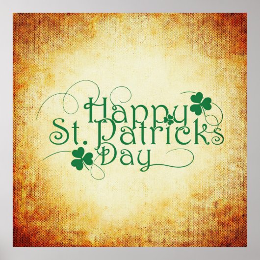 Gelukkige St. Patrick's Day Vierkant Poster (Voorkant)