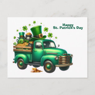 Gelukkige St. Patrick's Day-vrachtwagen Feestdagenkaart