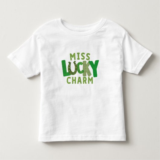 Gelukkige St. Patrick's Miss Lucky Charm Kinder Shirts (Voorkant)