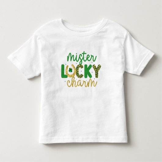 Gelukkige St. Patrick's Mister Lucky Charm Kinder Shirts (Voorkant)
