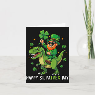 Gelukkige st patricks pa trex dag kabouter dino jo kaart