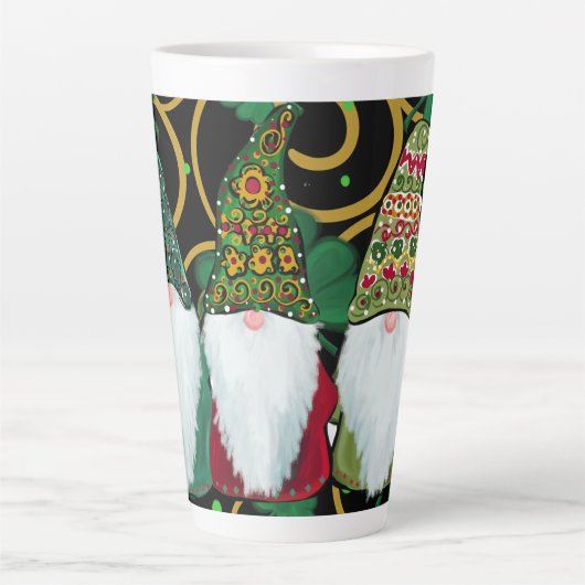 Gelukkige St. Patty's Dag GNOMEN Latte Mok (Voorkant)