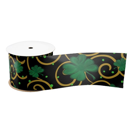 Gelukkige St. Patty's Dag Satijnen Lint (Spoel)