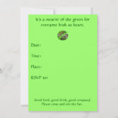 Gelukkige St. Patty's Day Geen Slangen Uitnodiging (Achterkant)