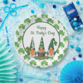 Gelukkige St. Patty's Day Gnomen Papieren Bordje (Feest)