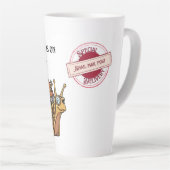 Gelukkige Steampunk Slakkenpost Latte Mok (Rechterhoek)