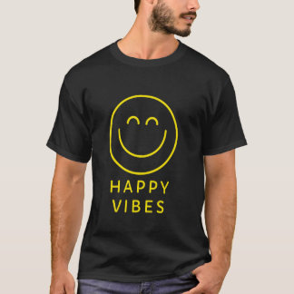 Gelukkige Stemming Lachend Gezicht Retro Esthetiek T-shirt