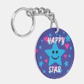 Gelukkige ster sleutelhanger (Voorkant Links)