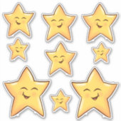 Gelukkige sterren sticker (Voorkant)