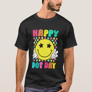 Gelukkige Stip Dag Glimlach Gezicht Kleurrijke Sti T-shirt