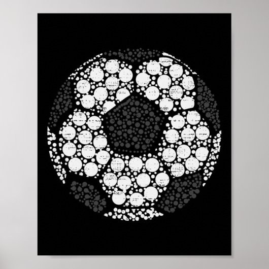 Gelukkige Stip-dag Voetbal Kleurrijke Stippen Jong Poster (Voorkant)