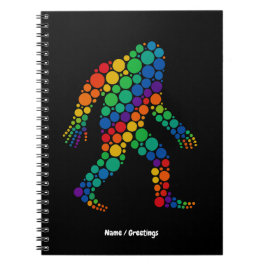 Gelukkige Stippen Dag Grappige Sasquatch Kleurrijk Notitieboek