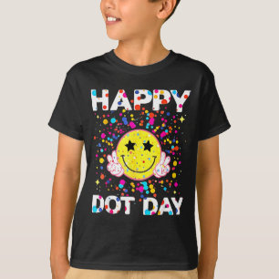 Gelukkige Stippen Dag Kinderen Kleurrijke Meisjes  T-shirt