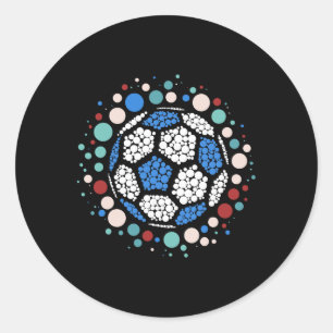 Gelukkige Stippen Dag Voetbal Byll Liefhebber Stip Ronde Sticker