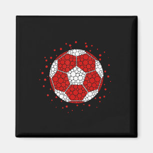 Gelukkige Stippen Dag Voetbal Stippen Kunst Studen Magneet