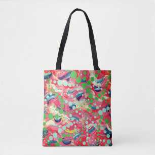 Gelukkige Stippen en afspeelvormen Originele Kunst Tote Bag