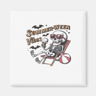 Gelukkige Sumerween Vibes Skelet Ijs Sommer Zomer Magneet