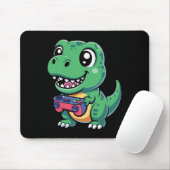 Gelukkige T-rex Met Game Controller Schattige Game Muismat (Met muis)