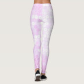 Gelukkige taco op roze faux sequin patroon leggings (Achterkant)