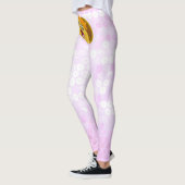 Gelukkige taco op roze faux sequin patroon leggings (Links)