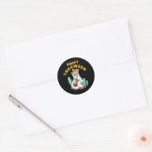 Gelukkige Tacoween Halloween Ghost Taco Mexicaanse Ronde Sticker (Envelop)