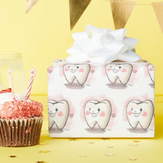 Gelukkige Tand Cadeaupapier (Verjaardagsfeest)