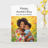 Gelukkige tante dag | Vierde zondag van juli Kaart (Gele Bloem)