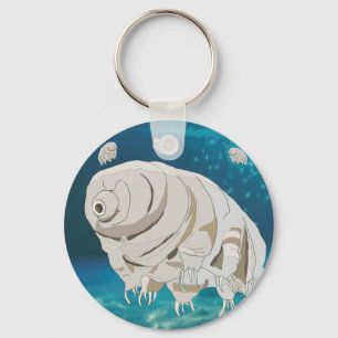 Gelukkige Tardigrade die onder water zweeft Sleutelhanger