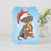 Gelukkige Tekkel Howlidays Feestdagenkaart (Staand voorkant)