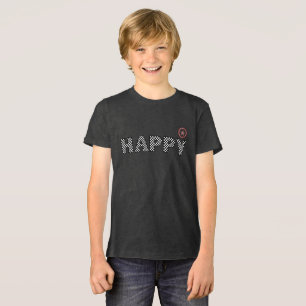 Gelukkige tekst Tri-Blend shirt