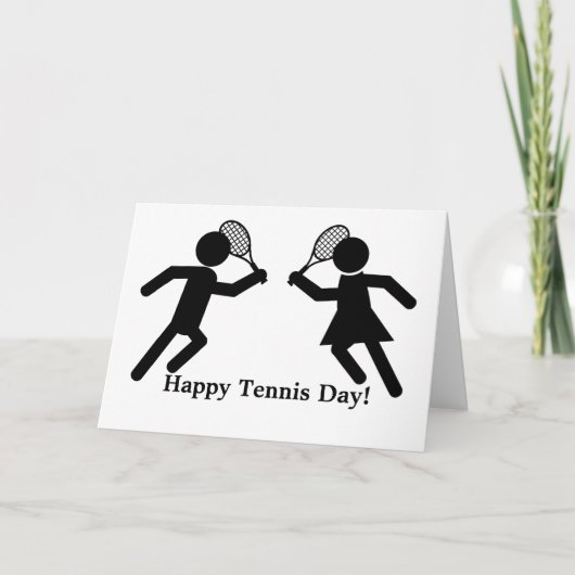 Gelukkige Tennisdag Kaart (Voorkant)