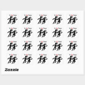 Gelukkige Tennisdag Vierkante Sticker (Vel)