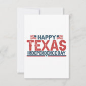 Gelukkige Texas Onafhankelijkheidsdag Amerikaanse  Bedankkaart (Voorkant)