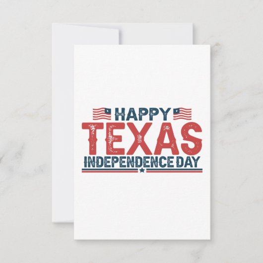 Gelukkige Texas Onafhankelijkheidsdag Amerikaanse  Bedankkaart (Voorkant)