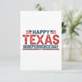 Gelukkige Texas Onafhankelijkheidsdag Amerikaanse  Bedankkaart (Staand voorkant)