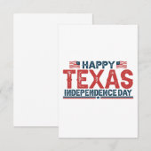 Gelukkige Texas Onafhankelijkheidsdag Amerikaanse  Bedankkaart (Voorkant / Achterkant)
