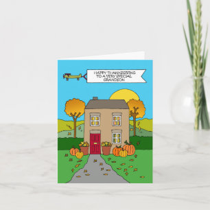 Gelukkige Thanksgiving aan Kleinzoon Kaart